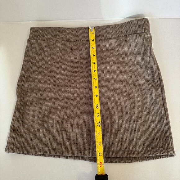 Women's Mini Skirt Polyester Light Brown Khaki - Picture 8 of 10